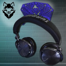 support de casque outil soutien d'écoute mettre place wolf les jeux vidéo gamers personnalisable stands écouteurs personnalisables 3d print model - Mito3D
