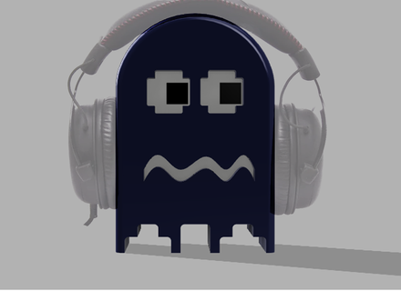 kulaklık Kulp destek oyuncu Pacman retro müzik kültler impresion3d 3d 3d print model - Mito3D
