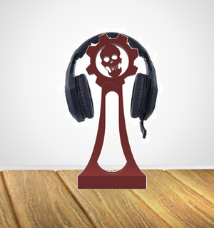 headphone holder Gadget gears war support headphones video game videogames earphones base 3d print model - Mito3D