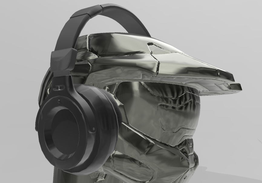fone ouvido suporte fones aréola capacete açao jogador Toque 3D print model - Mito3D