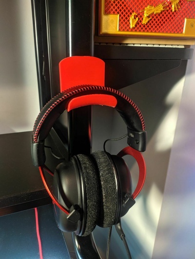 headphone holder ikea fredde desk hyperx sound card 3d print model - Mito3D
