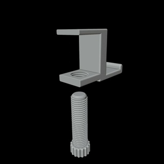 auricular soporte imprimible tornillo gallo apretar escritorios 3d print model - Mito3D