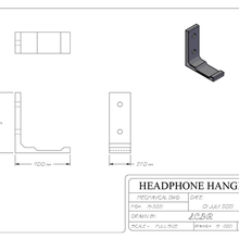 fone ouvido gancho non folding versão gadget suporte livre 3d print model - Mito3D