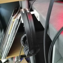 fone de ouvido com gancho a casa titular office computador música fones suporte gadget o áudio pla mantém 3d print model - Mito3D
