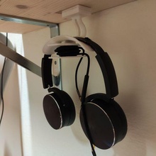 headphone stand gadget headphones audio cuffie support 3dprint accessory accessories desk gadgets 3d print model - Mito3D