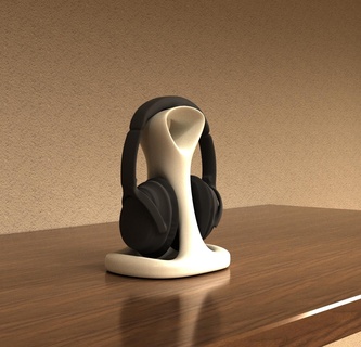 casque musique supporter modèle 5 art conception biologique 3d print model - Mito3D