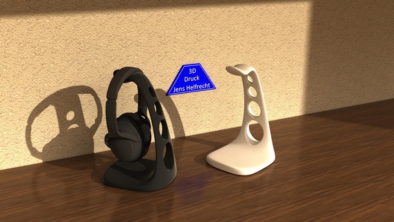 headphone stand - model 7 smooth surface phone art design 3d print model - Mito3D