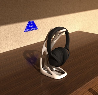 headphone stand organic- model 15 - smooth surface 3d print model - Mito3D