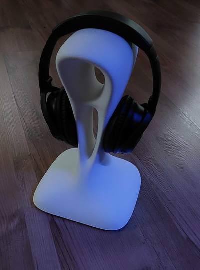 headphone stand organic- model 18 - smooth surface headphonestand art design organic bionic 3d print model - Mito3D