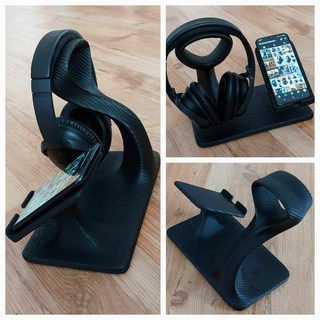 headphone stand phone - model 2 versions art design 3d print model - Mito3D
