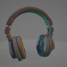 fones ouvido audio técnica ath m50x modelo música gadget highpoly maya esperançosamente 3d print model - Mito3D