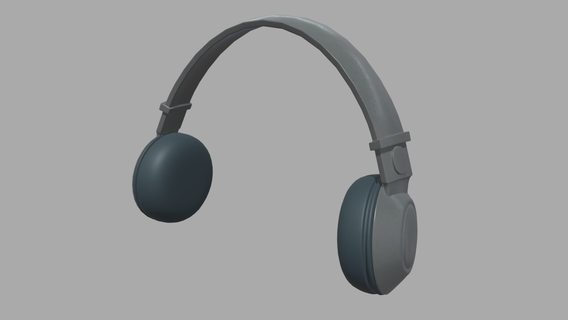 écouteurs casque casques parleur musique art jouet faible poly conception tête Halloween groupe bande 3d print model - Mito3D
