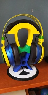 headphones headset stand overwatch add-on audio sound 3d print model - Mito3D