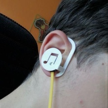 fones ouvido suporte gadget orelha música 3d print model - Mito3D
