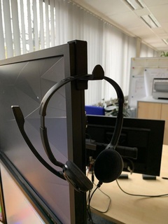 headset haken Monitor Headset Haken Halter Unterstützung kopfhrer Büro 3d print model - Mito3D