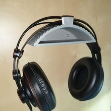 headset headphone wall-mount gadget hanger holder audio 3d print model - Mito3D