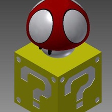 auricolare titolare supporto Mario bros 3d print model - Mito3D