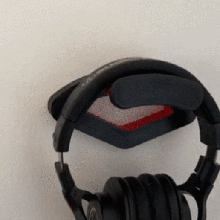 headset wall mount gadget headphone holder 3d print model - Mito3D