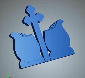 headstone 3d stl 3-piece 3d print model - Mito3D