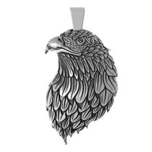 heagle head pendant 2 jewelry eagle bird animal art keychain 3d print model - Mito3D