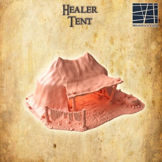 healer tent 28 mm tabletop terrain rpg dnd town medieval supportfree old desert camel structure playable interior modular 28mm 25mm 15mm wargame 3d print model - Mito3D