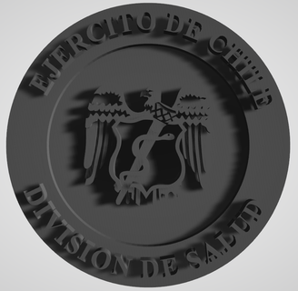 santé division logo Chili militaire académie armée 3d print model - Mito3D