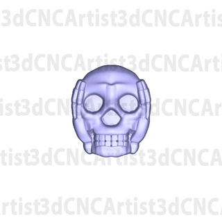 hear evil skull cnc mold making 3d printing craft molds chocolate bath bomb accessory embellishment cabachon magnets halloween print high poly silicone plaster resin 3d print model - Mito3D