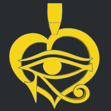 heart eye horus gioielleria gioiello pendente Egitto Faraone oudjat simbolo protezione 3d print model - Mito3D