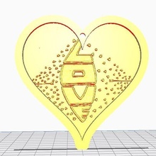 heart love lithophane décor 3d print model - Mito3D