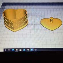 heart shaped caja cajas joyería joya oficina 3d print model - Mito3D