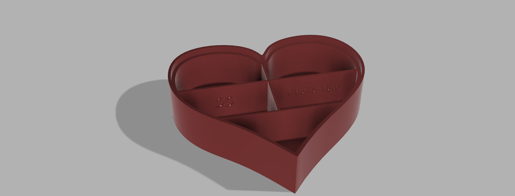 heart-shaped jewelry box heart jeweler 3d print model - Mito3D