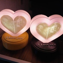heart shaped lanterna litofania amar presente amizade namorados 3d print model - Mito3D