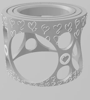heart-themed gyroscope mate matte planetary yerba 3d print model - Mito3D