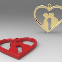 kalp takı kolye Sevgililer Günü 3d print model - Mito3D