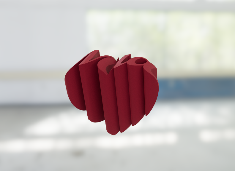 coração 3D print model - Mito3D