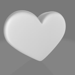 cœur art l'amour logo icône modélisation 3d print model - Mito3D