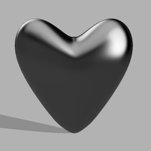 heart art hear love red black body 3d print model - Mito3D
