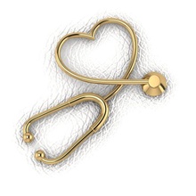heart jewelry charms stethoscope 3d print model - Mito3D