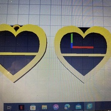 cuore rosso amore santo valentin deco sospendere 3d print model - Mito3D