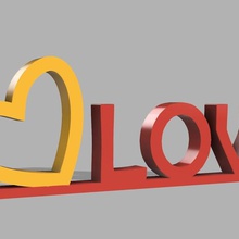 coeur & amour de décoration à la maison cœur l'amour 3d print model - Mito3D