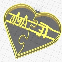 heart 01 cookie cutter 3d print model - Mito3D