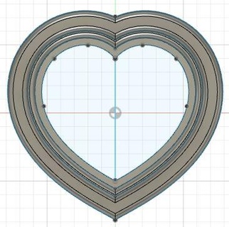 coração 10mm argila cortador 3d print model - Mito3D
