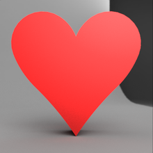 corazón 3d logo emblema icono símbolo 3dkma avatar cuadro tarjeta juego 3d print model - Mito3D