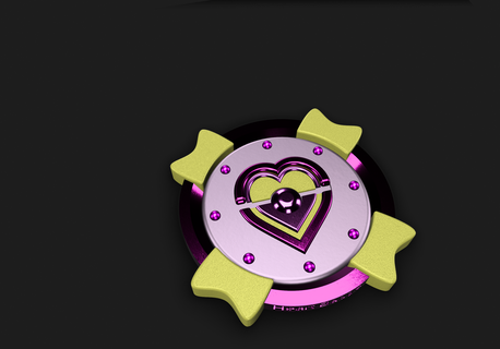 heart badge lpi martisparkles pokemon fairy gym badges ash pikachu league medal pin toy 3d print model - Mito3D