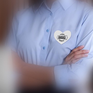cœur badges marque carte badge personnalisé 3d print model - Mito3D