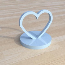 kalp temel 3d yazıcı ev valentine onu hediye dekorasyon eğlenceli aşk sevimli Romantik 3d print model - Mito3D