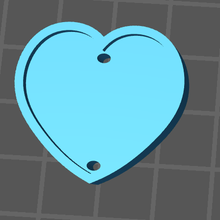 coração conta espaçador pingente pendente botão namorados 3d print model - Mito3D