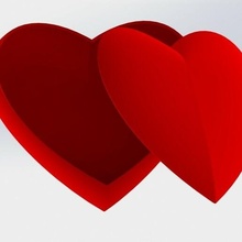 corazón caja amantes joyería salvar amor 3d print model - Mito3D