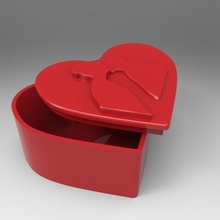 caixa coração san valentn 3d print model - Mito3D
