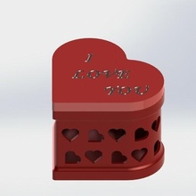 corazón caja Galleta tarro botella amor amistad trébol i san valentin día enamorado 3d print model - Mito3D